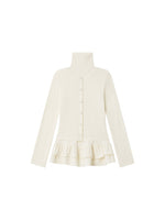 Ruffle Layered-Look Mock-Neck Top