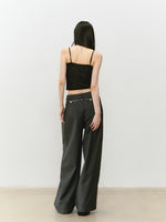 Waist-relaxed Wide-leg Suit Pants