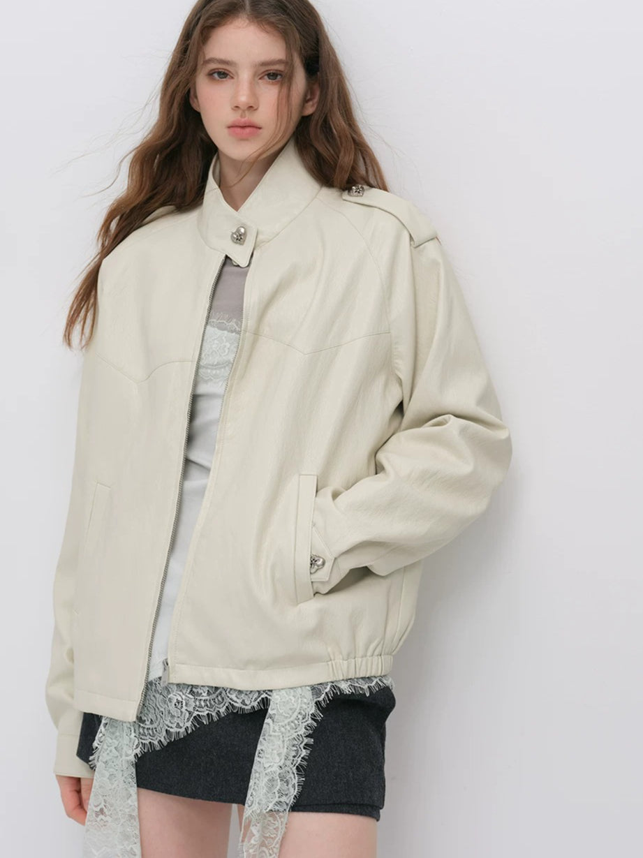 Litchi Leather Jacket