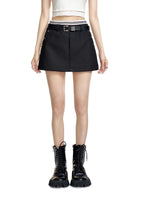 High-Waisted Color-Blocked A-Line Skirt