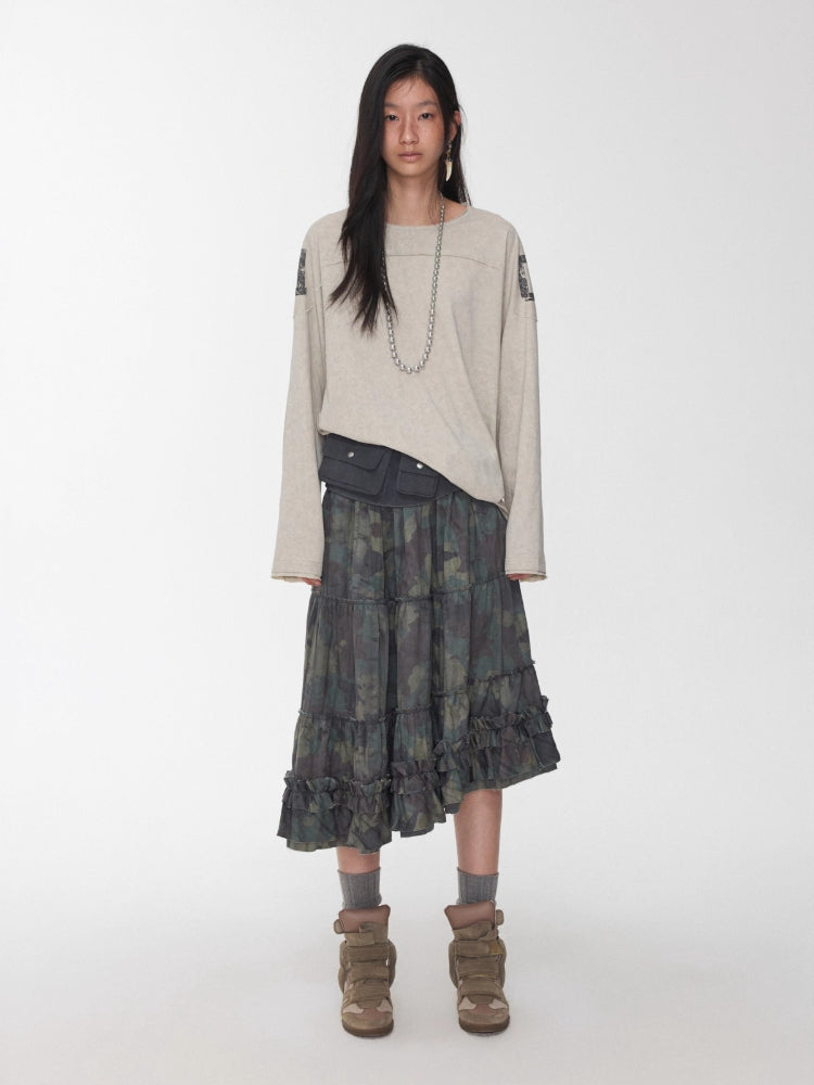 Football Rhinestone Long Sleeve Tee