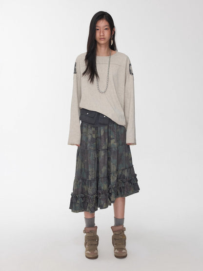 Football Rhinestone Long Sleeve Tee