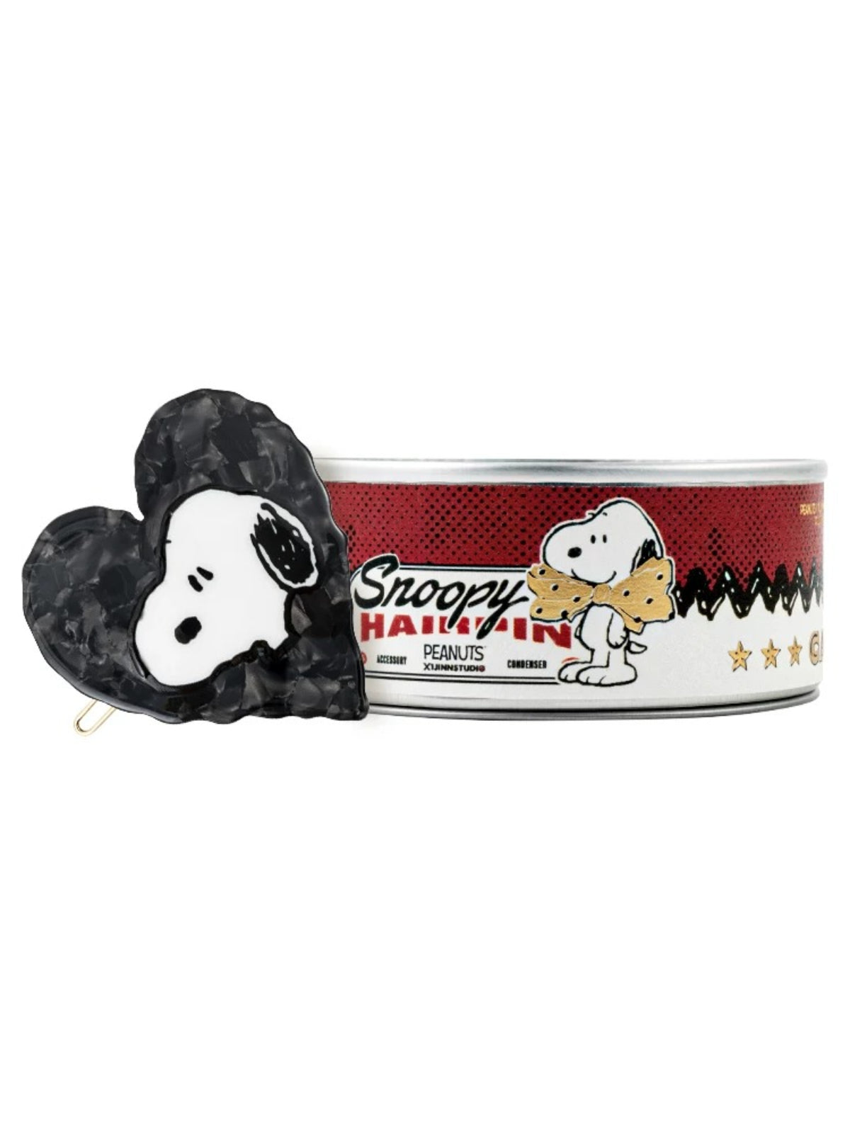 Snoopy Heart Acetate Hair Clip