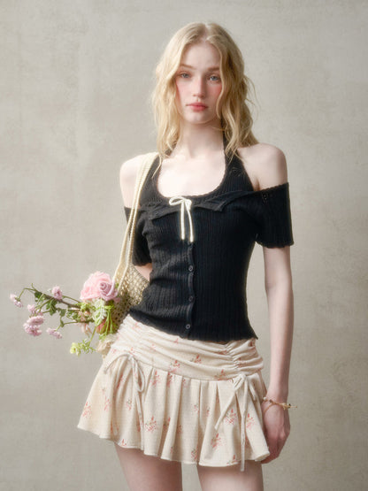 Summer-Colored One-Shoulder Cardigan