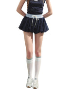 Color-Blocked Lyocell Bubble Skirt