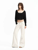Contrast Flare Jeans