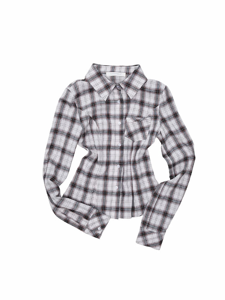 Plaid Shirt &amp; Skort Set