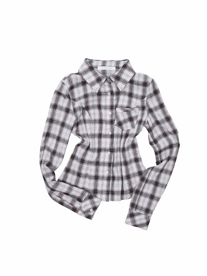 Plaid Shirt &amp; Skort Set