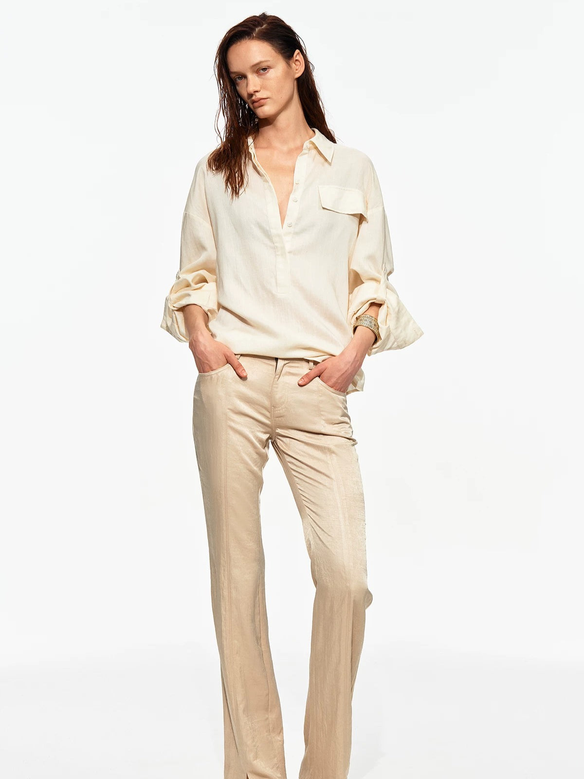Satin Flare Pants