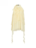 Yellow Tiered Halter Dress