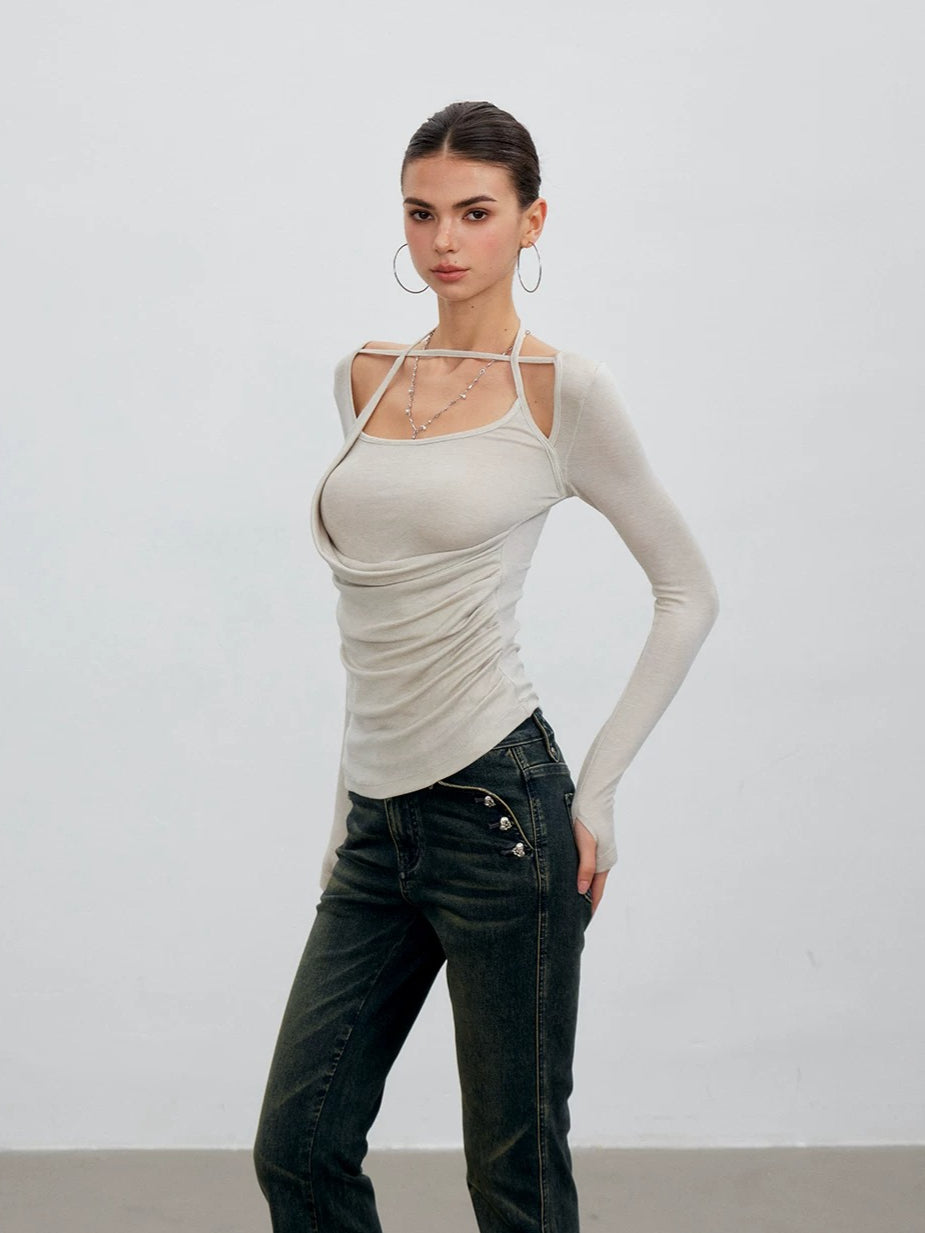 Ruched Halter Top