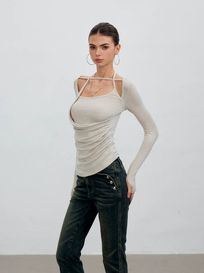 Ruched Halter Top