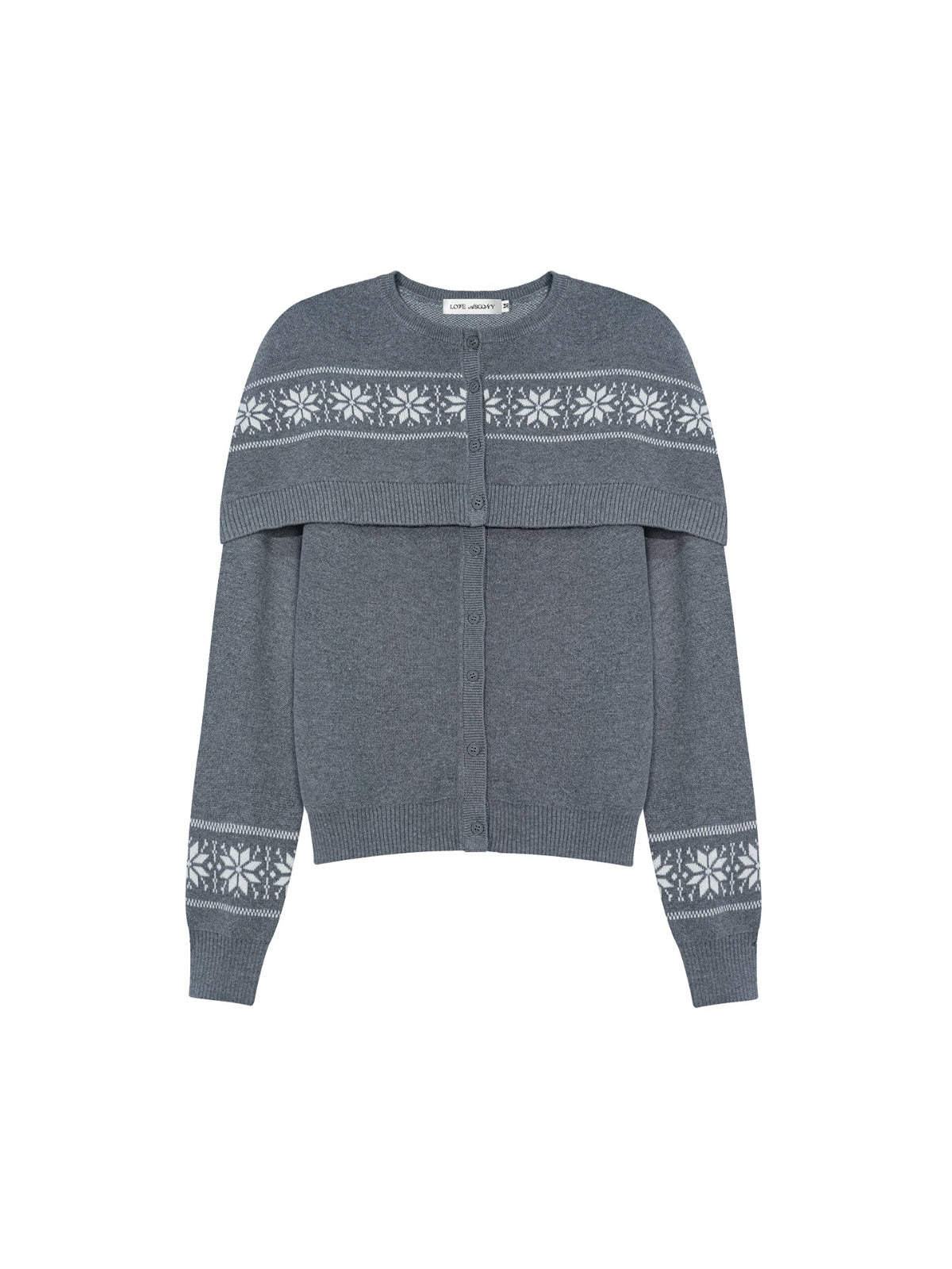 Fair Isle Knit Cape Sweater