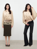 Satin Batwing Sleeve Top