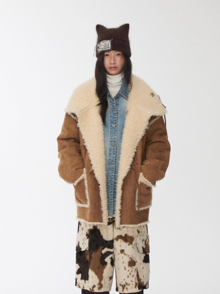 Reversible Shearling Toggle Jacket