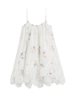 Floral Beaded Spliced Lace Strapless Dress