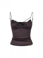 Lace Panel Satin Cami Top