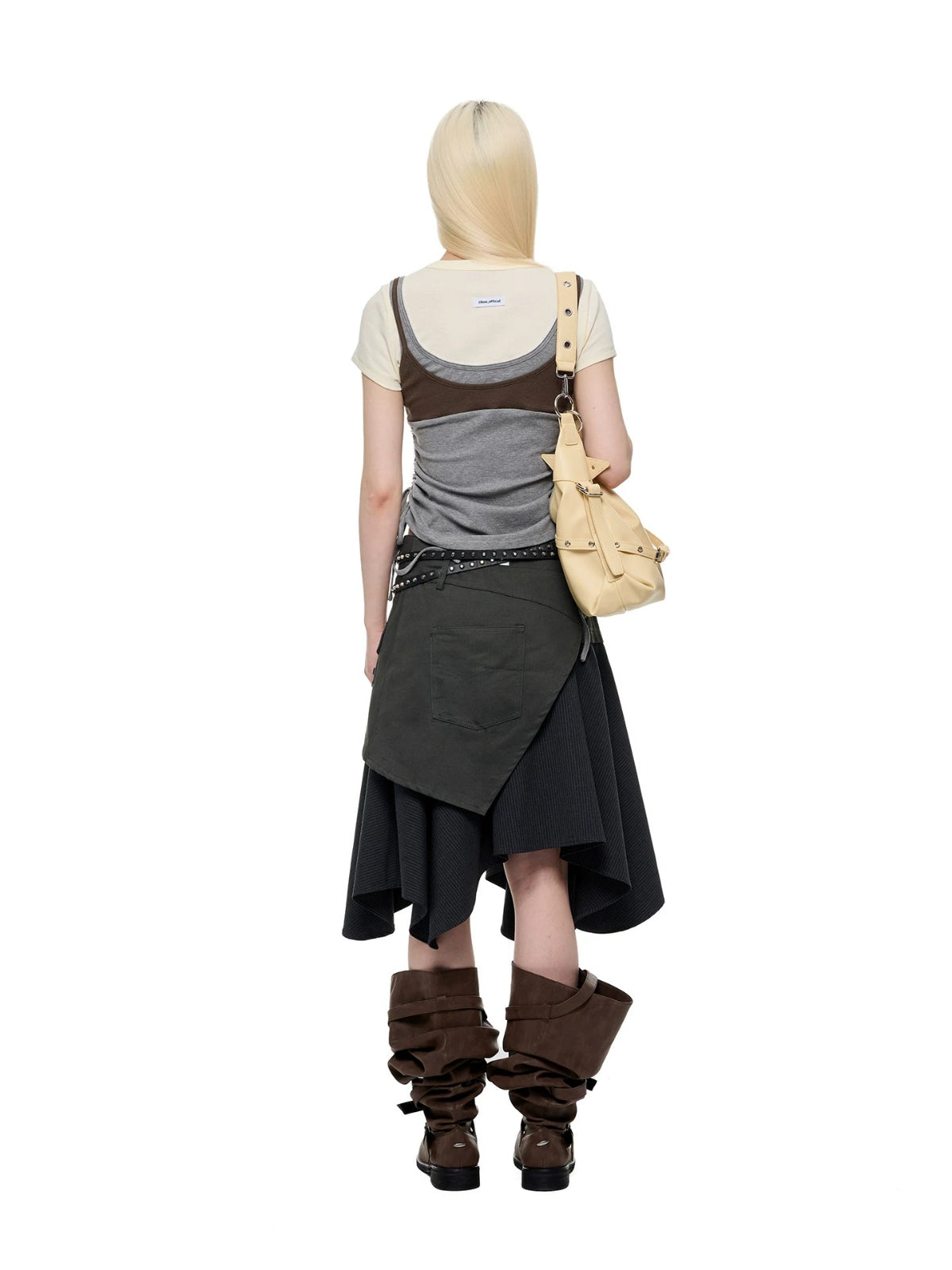 Korean Lace Trim Drawstring T-Shirt