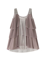 Ruffle Fringe Two-Piece Mini Dress