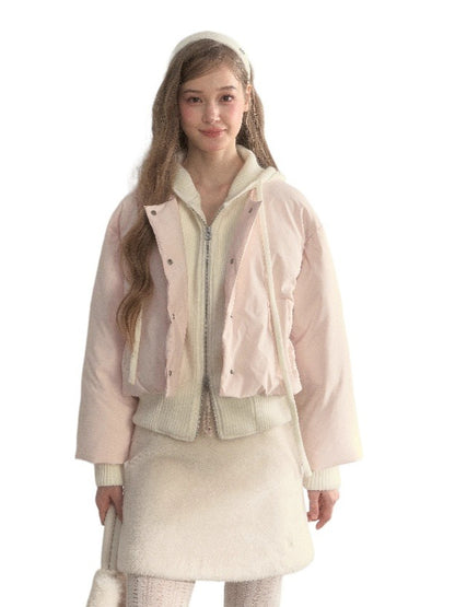 Reindeer Footprints Hooded Down Jacket