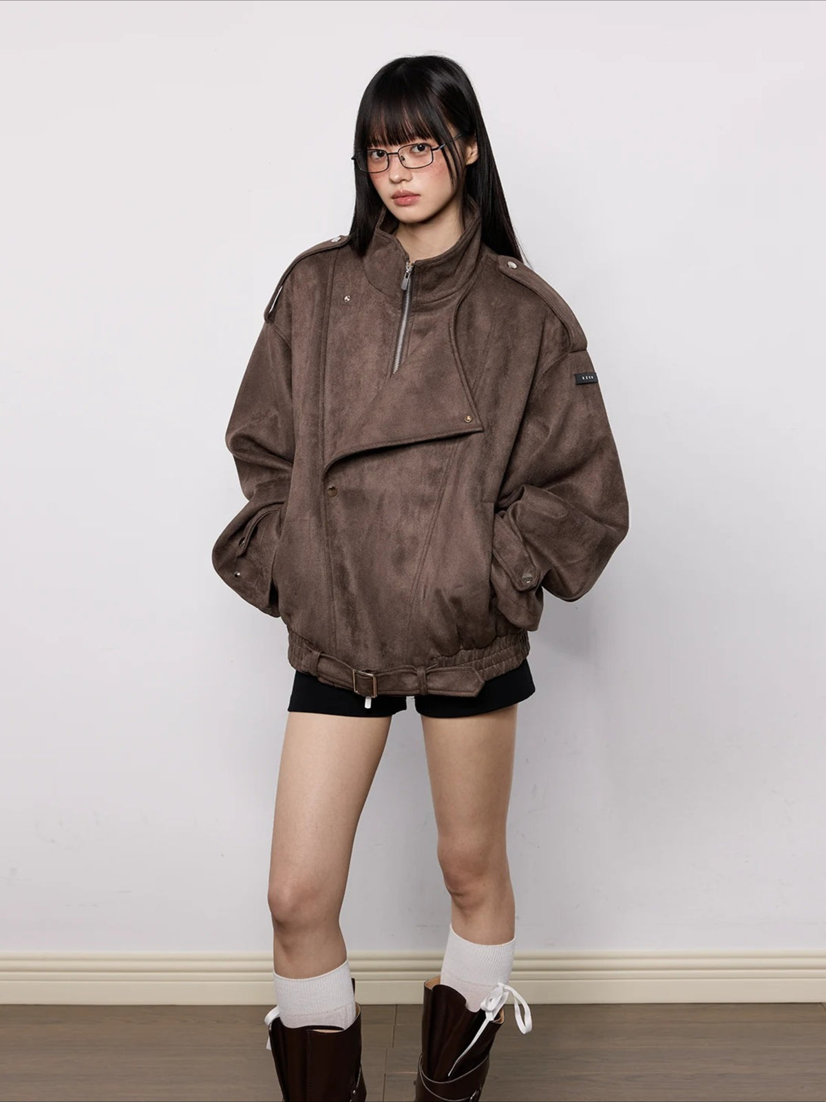Oversized Faux Suede Jacket
