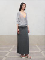 Layered Color Blocking U-Neck Halter Vest