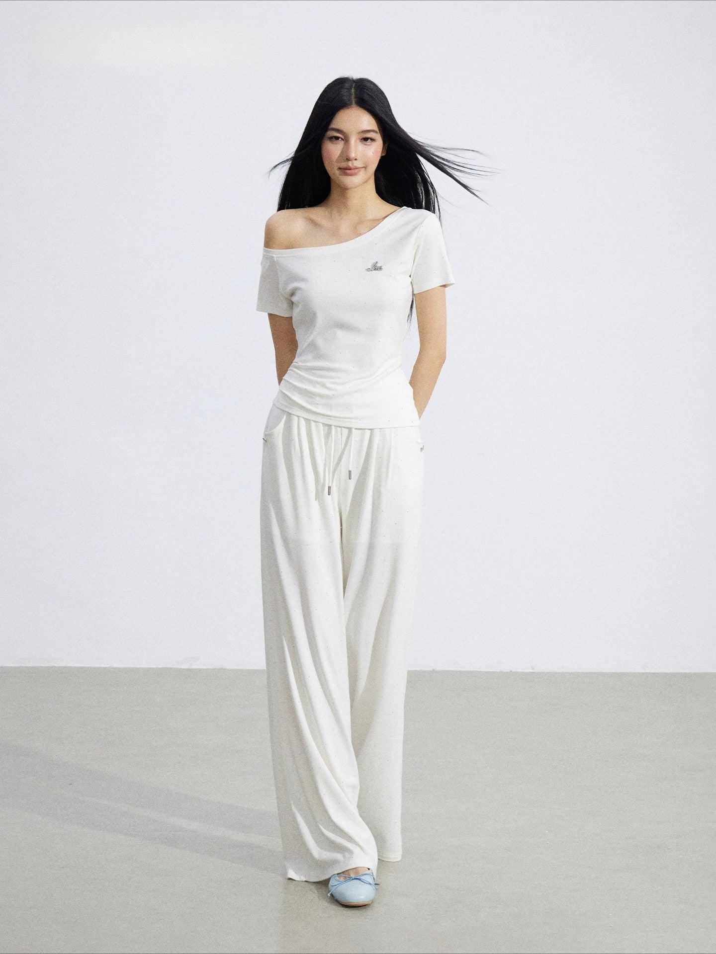 Off-Shoulder Drape Set