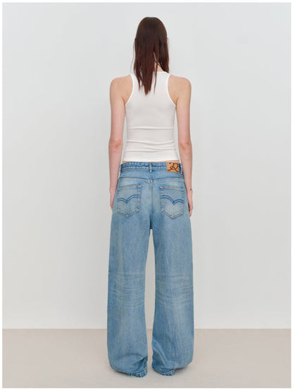 Fake Two-Piece U-Neck Camisole Tank Top
