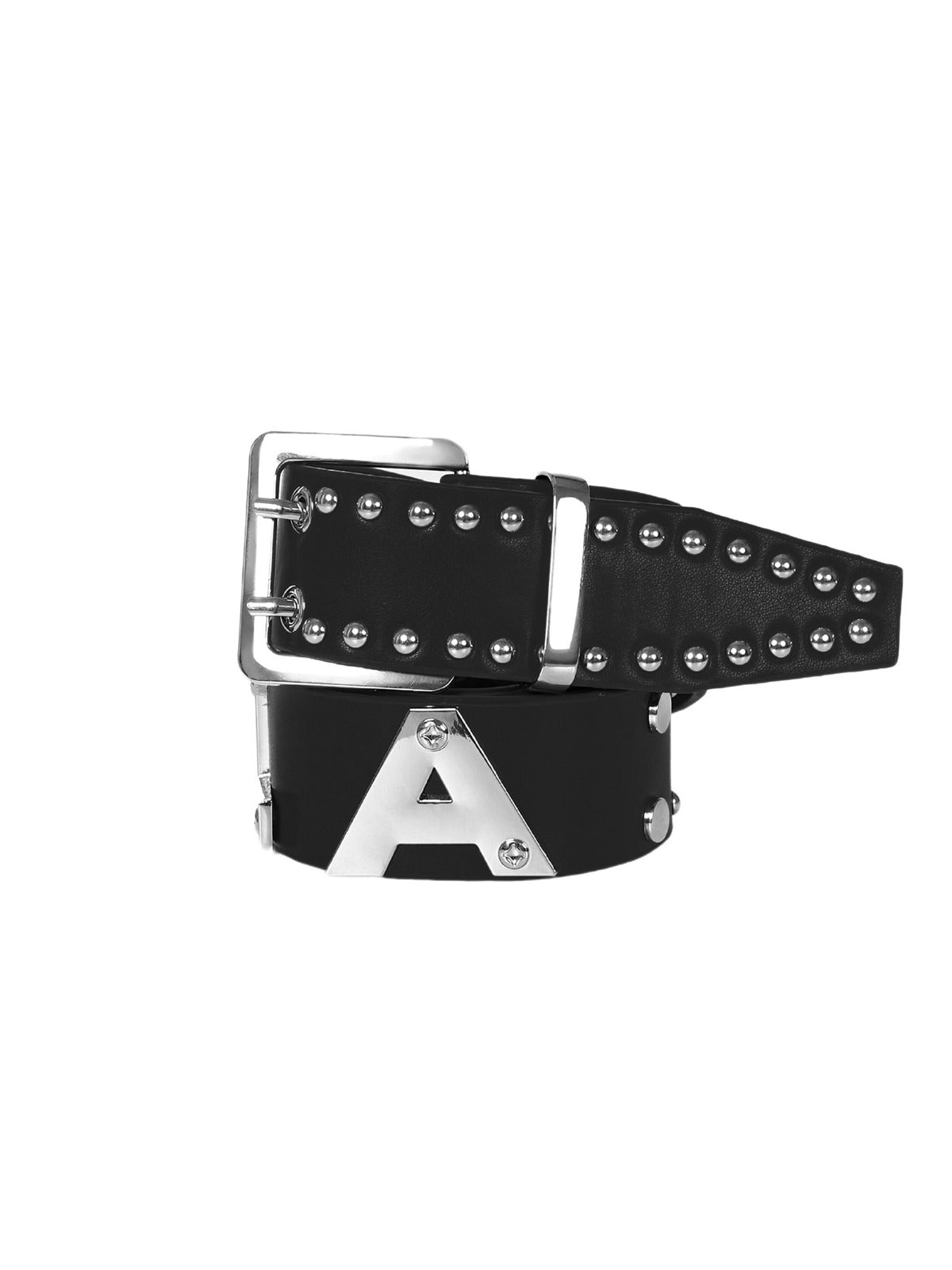 Studded Engraved PU Belt