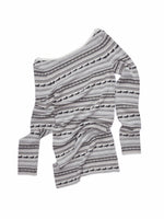 Fair Isle Off-Shoulder Jacquard Knit Dress
