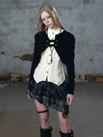Vintage Ruffled Layered Cardigan
