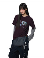Layered Graphic Stripe Tee