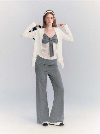 Foldover Straight Pants