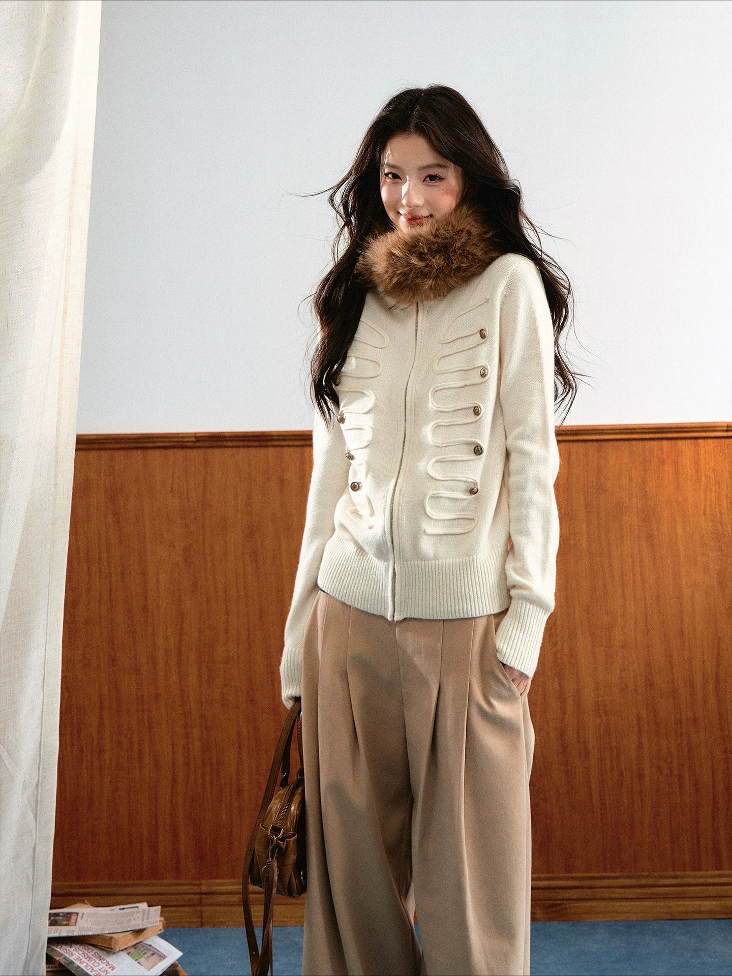 Napoleon Fur Collar Sweater