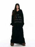 Korean Hooded Velvet Knit Dress