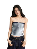 Striped Knit Tube Top
