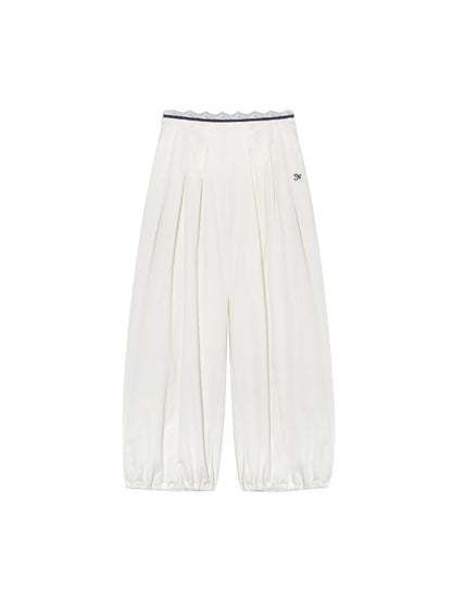 White Lace Trim Tank &amp; Pants Set