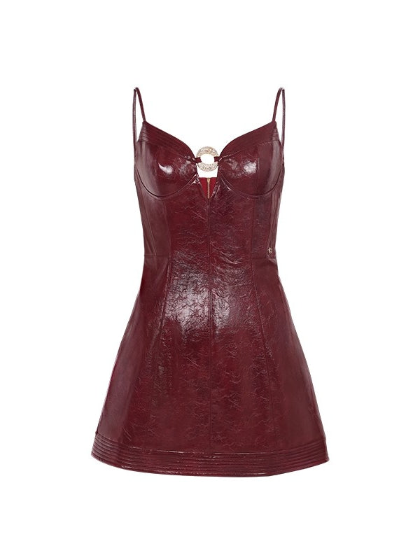 Leah Eco-Leather Custom A-Line Dress
