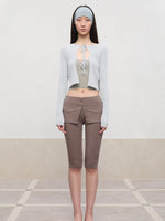 Spun Long-Sleeve Knit Cardigan