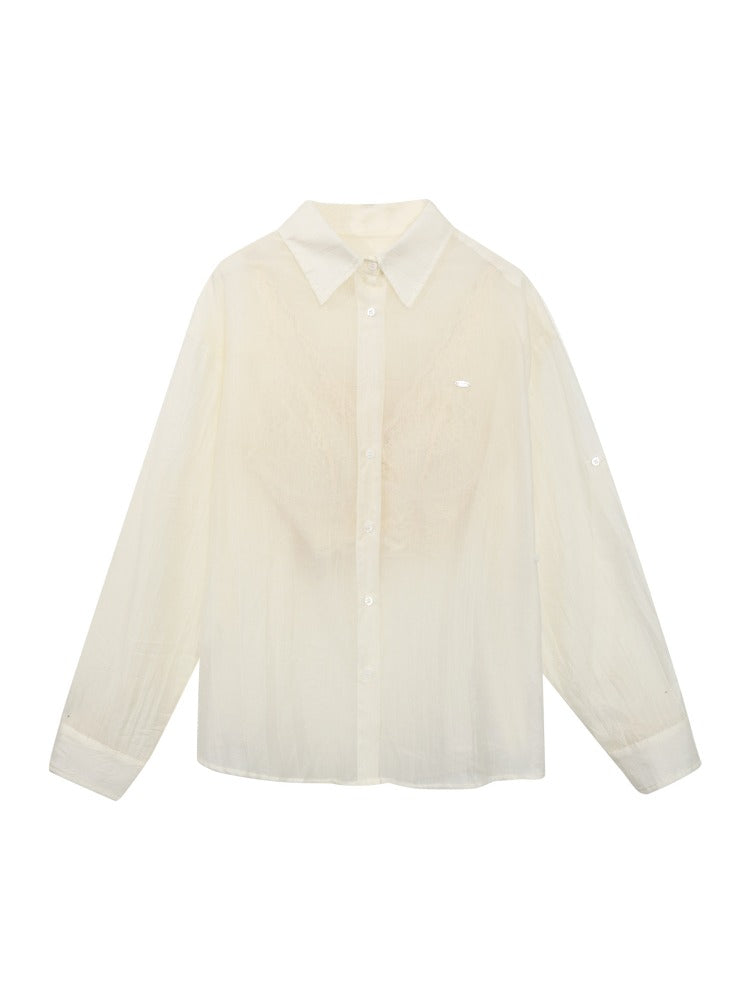 White Relaxed Shirt &amp; Skirt Set