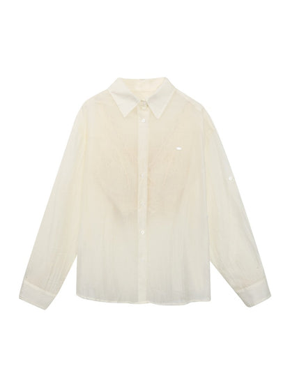 White Relaxed Shirt &amp; Skirt Set