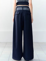 Navy Blue Halter Top & Pants Set