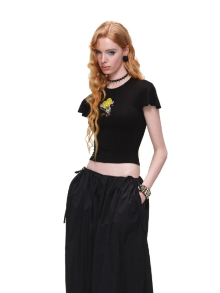 Snoopy Embroidered Slim T-Shirt