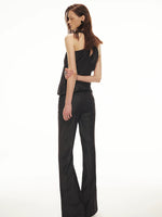 Cutout Halter Pants Set