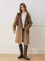 Vintage Gingham Wool Double Coat