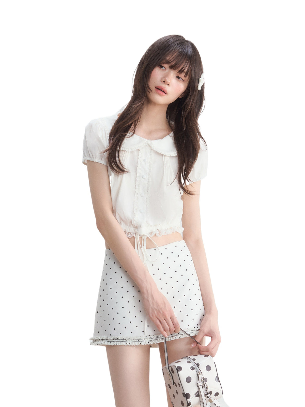 Doll Collar Lace Blouse