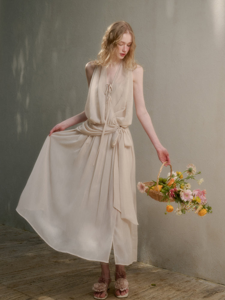 Airy Lightweight Greek-style Maxi Dress