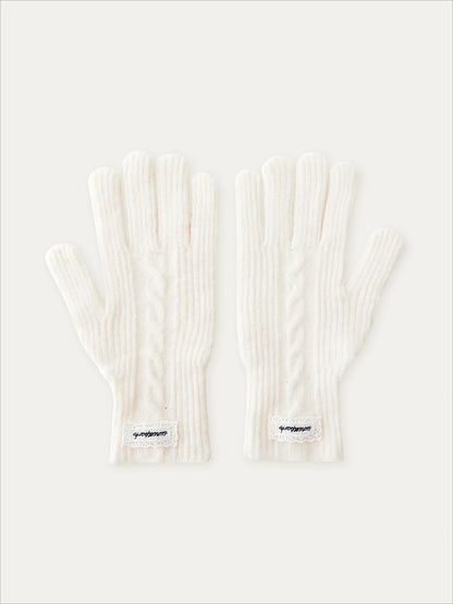 Knit Texture Wool Gloves