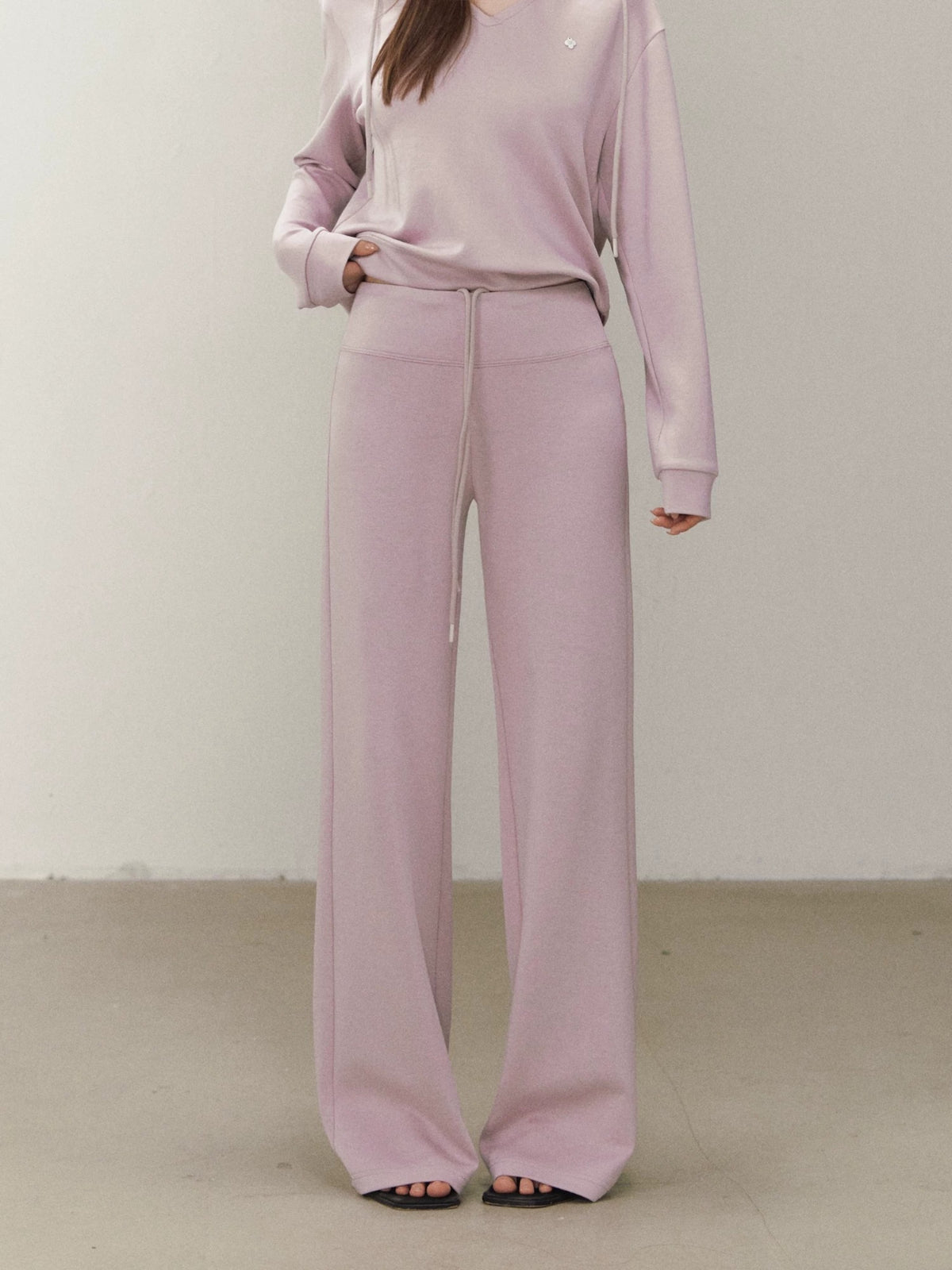 Layered Hoodie Cardigan &amp; Pants Set