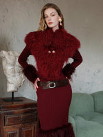 Vela Reversible Faux Fur Wool Blend Jacket